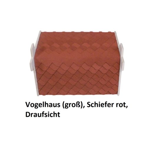 23.230-02 Vogelhaus (groß), Schiefer rot - 5